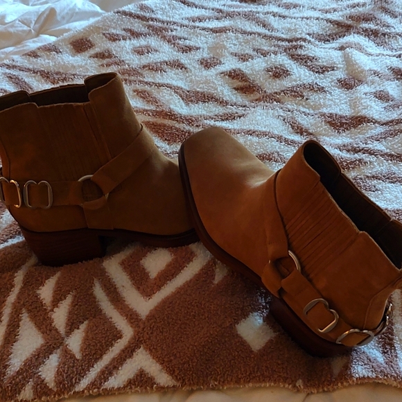 ❤️ SALE ❤️ Nwt Sam Edelman Suede Tan Boots - Picture 9 of 14